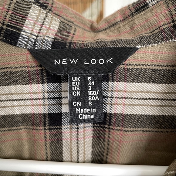 New Look plaid shirt in olive - Picture 4 of 7